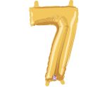 14" Gold Number 7 Grabo Foil Balloon.