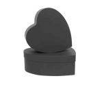 Black Heart Hat Box Set of 2