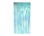 Foil Curtain Iridescent Light Blue