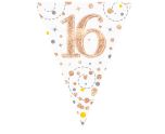 3.9m Oaktree '16' White & Rose Gold Bunting