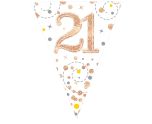 3.9m Oaktree '21' White & Rose Gold Bunting