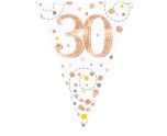 3.9m Oaktree '30' White & Rose Gold Bunting