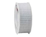 VICTORIA Elastic Ribbon with wire 15-m-roll - White