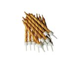 Metallic Candles Gold with Holders