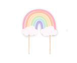 Pastel Rainbow Cake Topper
