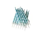 Pearlescent Candles Blue with Holders