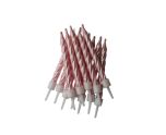 Pearlescent Candles Pink with Holders