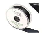 Eleganza Satin Double Faced Black - 25mm x 20m