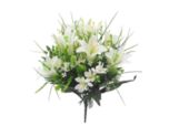 42cm Large Mixed Lily Bush Ivory