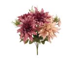 Dahlia Mixed Bush w/ Foliage Mauve / Peach 43cm