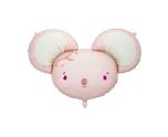 29.5 x 18" Party Deco Foil Balloon Mouse Head Light Pink