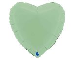 18" Grabo Foil Heart Matte Green