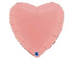 18" Grabo Foil Heart Matte Pink