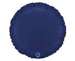 18" Grabo Foil Round Satin Navy Blue