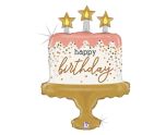 26" Betallic Birthday Cake Confetti Foil Balloon