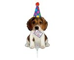 Mini Puppy Birthday Betallic Foil Balloon