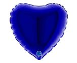 4" Grabo Heart Blue Capri Foil