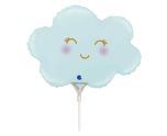 Mini Cloud Pastel Blue Satin Grabo Foil Balloon