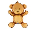 14" Grabo Air Fill Cute Bear Foil Balloon