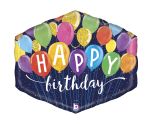 30" Betallic Festive Birthday Balloons Shape