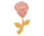 60" Betallic Fresh Picks Rose Gold Rose Shape