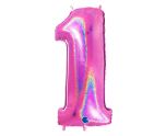 40" Grabo Glitter Holographic Fuxia Number 1