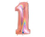 40" Grabo Glitter Holographic Rose Gold Number 1