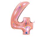 40" Grabo Glitter Holographic Rose Gold Number 4