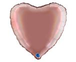 18" Grabo Rainbow Holographic Platinum Rose Heart