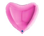 36" Grabo Fuxia Heart Foil Balloon