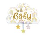 28" Betallic Hello Baby Cloud Foil Balloon