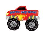 40" Betallic Monster Truck Birthday Foil Balloon