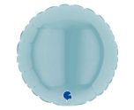 4" Grabo Round Pastel Blue Foil
