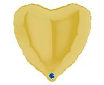 18" Grabo Heart Pastel Yellow Foil