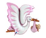 53" Grabo Pink Stork Shape
