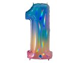 40" Grabo Rainbow Holographic Colourful Rainbow Number 1