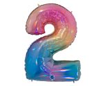 40" Grabo Rainbow Holographic Colourful Rainbow Number 2
