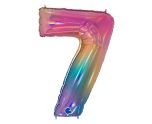 40" Grabo Rainbow Holographic Colourful Rainbow Number 7