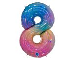 40" Grabo Rainbow Holographic Colourful Rainbow Number 8
