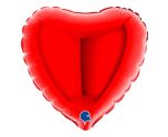 4" Grabo Heart Red Foil