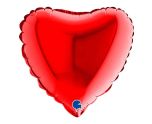 9" Grabo Heart Red Foil