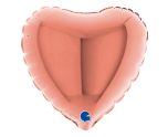 4" Grabo Heart Rose Gold Foil