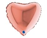 9" Grabo Heart Rose Gold Foil
