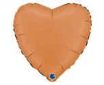 18" Grabo Heart Satin Caramel Foil