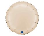 18" Grabo Round Satin Cream Foil