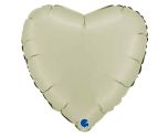 18" Grabo Heart Satin Olive Green Foil