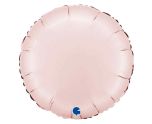 18" Grabo Round Satin Pastel Pink Foil