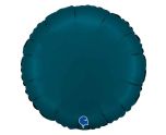 18" Grabo Round Satin Petrol Blue Foil