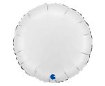 18" Grabo Round Satin White Foil