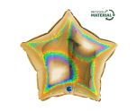 18" Grabo Glitter Holographic Star Gold